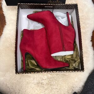 Charlies Bold Red Ankle Booties